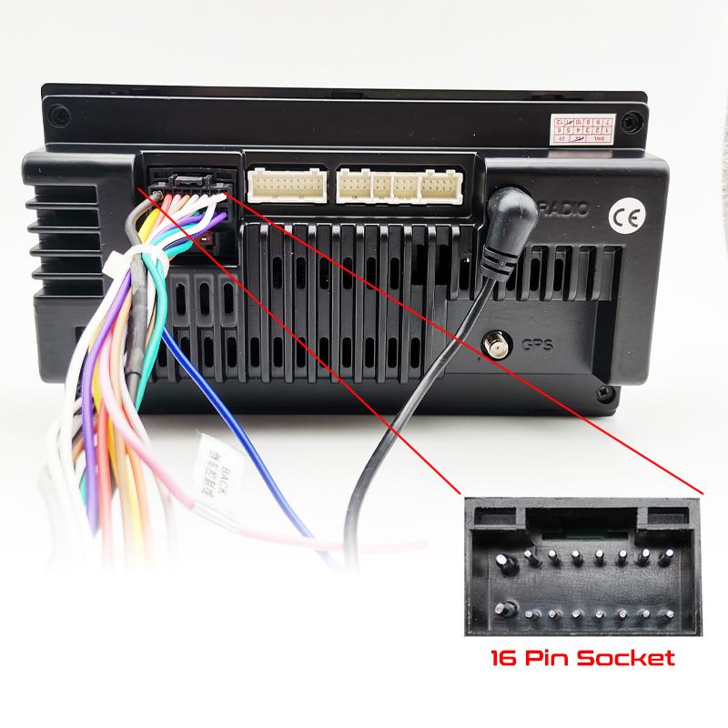 Wiring Harness Adapter 16 Pin Plug to 24 Pin Connector Radio Antenna Jack Car Android Head Unit Cable for Mazda 3 BK 6 GG1 5 Radio Accessories 4