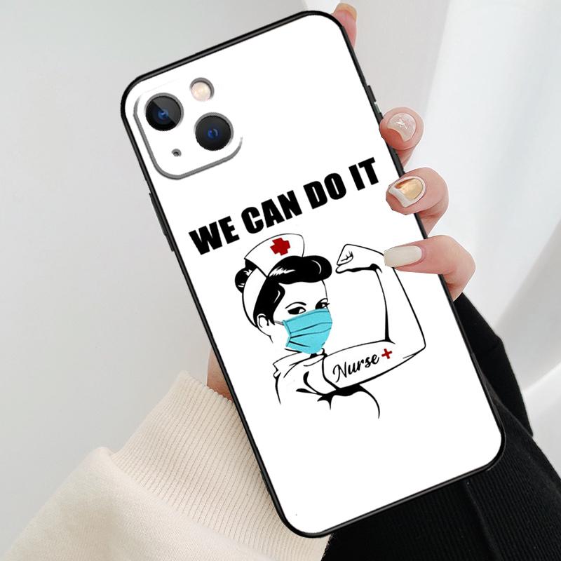 Cartoon Medicine Doctor Nurse Phone Case For iPhone 17 Pro Max 16 15 11 13 12 14 Pro Max Mini 15 16 Plus 16e 17 Air Cover
