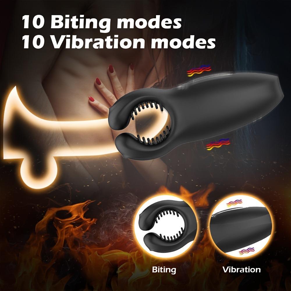 Male Vibrator Sex Toy - 10 Function Masturbator with Dual Heads, 360° Vibration & Suction Stimulation, Portable Penis Trainer for Men (Adult Toy)