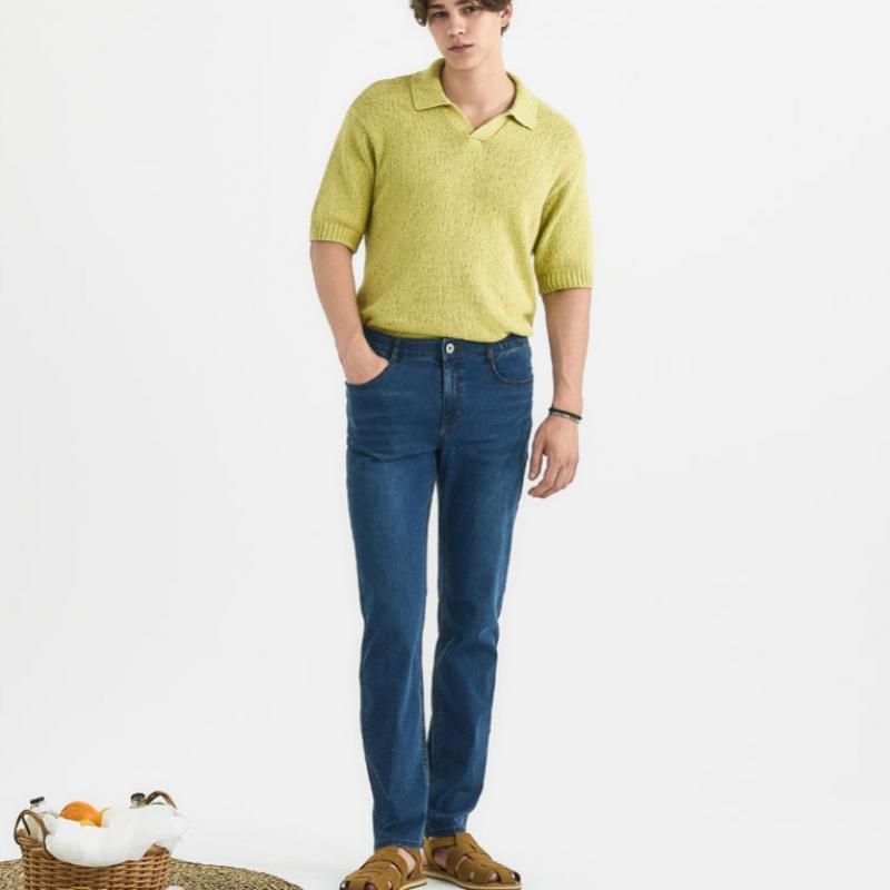 Bang Bang Men S Lycra Summer Denim 1+1