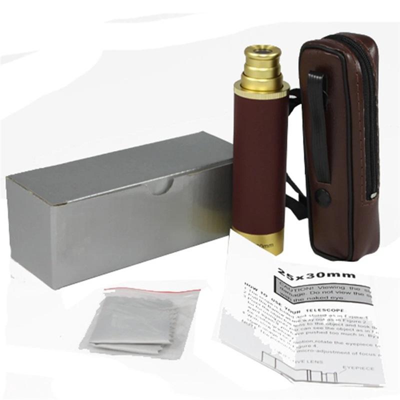 Retro Pirate Telescope Zoomable 25x30 Pocket Monocular Collapsible Waterproof Captain Jack s Spyglass Handheld Vintage Telescope как
