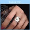 Unique Adjustable Copper Ring With Geometric Design For Women Stylish Fashion Accessory
