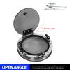 10 Inch Boat Round Porthole Window Inward Opening Stainless Steel Tempered Glass Porthole Window with Screen and Fixed Handle for Boat Yacht