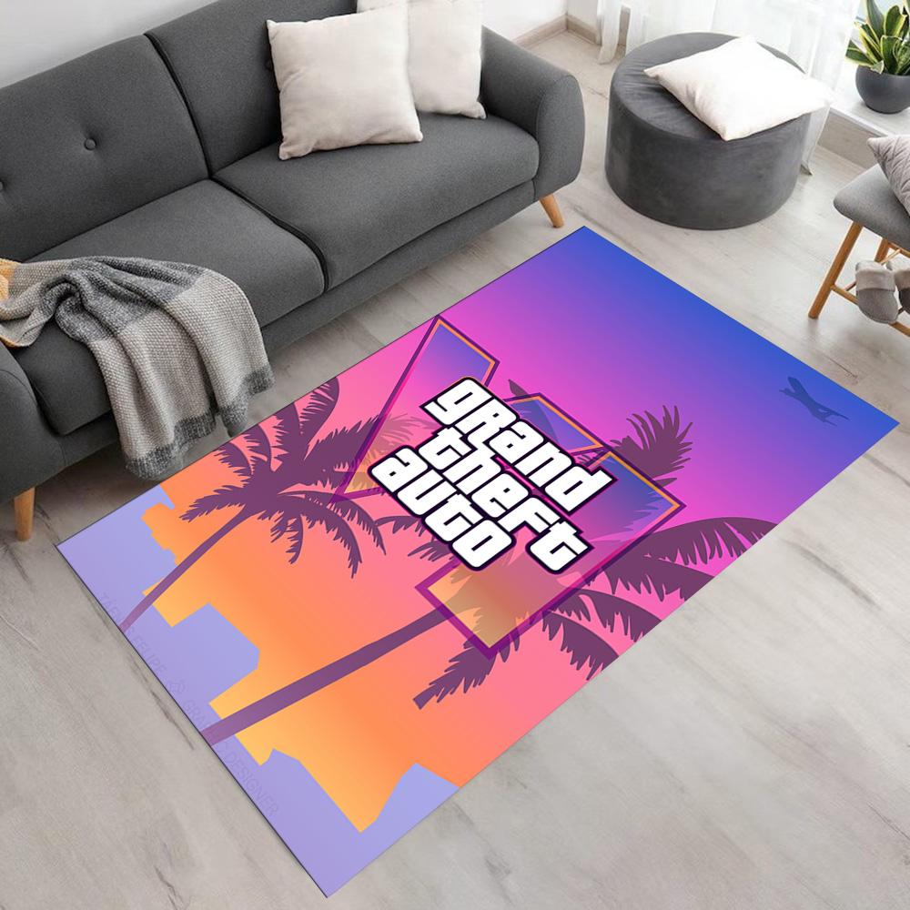 Grand Theft Auto Floor Rug Office Rug Suitable for Balcony Bedrooms Entryway Dormitory Antislip Carpet Anime Office Decor Wedding Party Gift