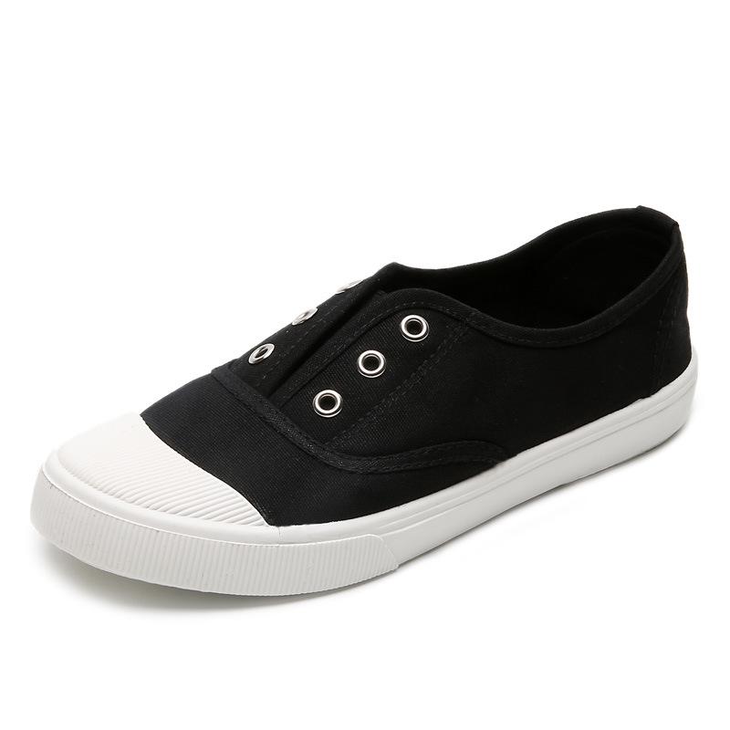 2025 Women's Casual Slip-On Canvas Shoes - Versatile White Flats