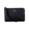 Coach Corner Zip 16 Crossgrain Leather Wallet Clutch Wristlet Mini Women Wallets Black 58032-IMBLK