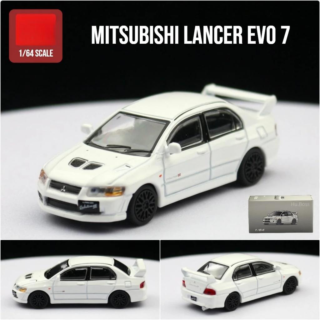 1/64 Mitsubishis Lancer Evolution VII Sept Alliage Modèle de Voiture de Sport Moulé Sous Pression Métal Voiture de Course Véhicules Modèle Miniature Échelle Jouets