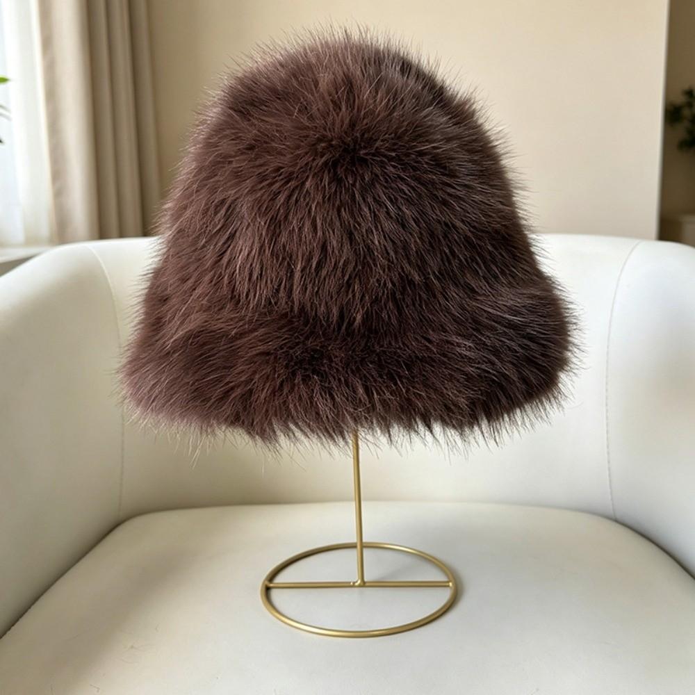 Neck Protection Fisherman Hat Thickened Cross Scarf Comfortable Faux Fur Hat Scarf Winter