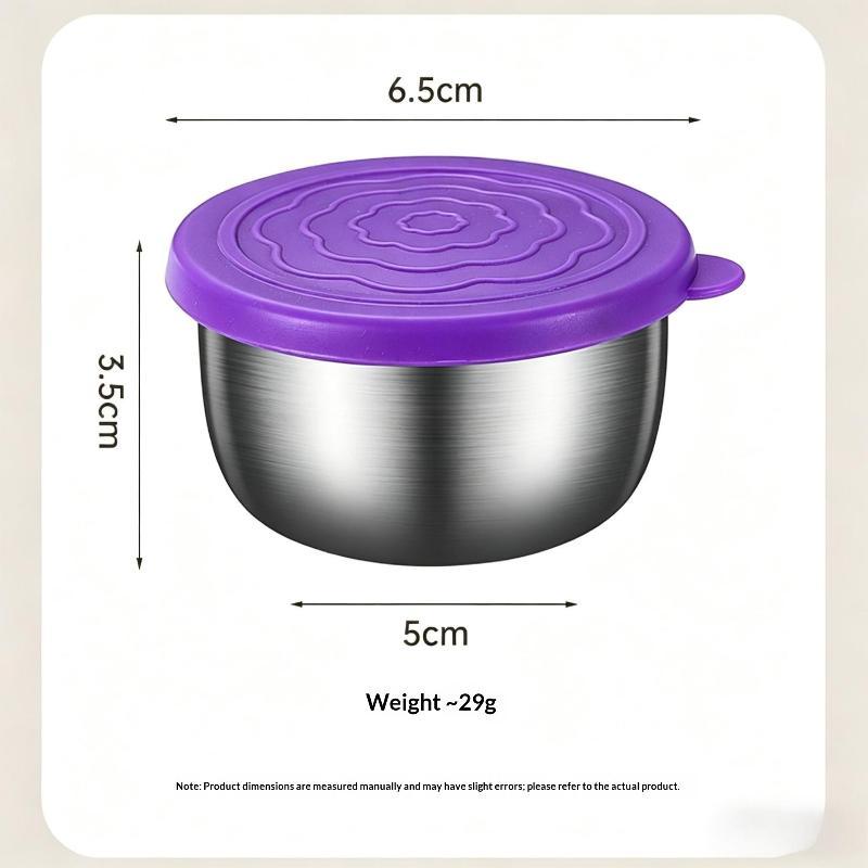 Stainless Steel Food Containers With Leakproof Lids - Dishwasher Safe Salad Dressing Cups For Meal Prep Bento & Picnic
