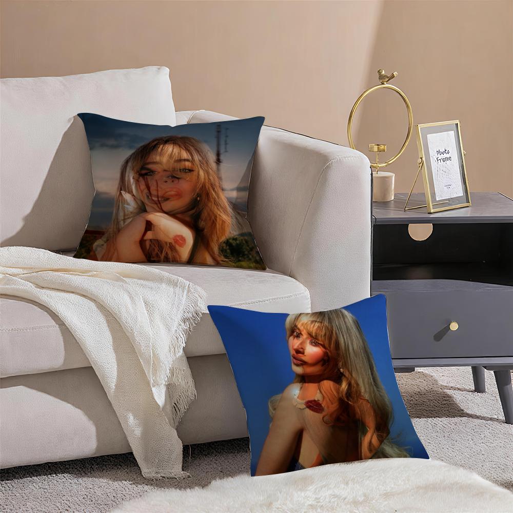 S-Sabrina Carpenters Pillow Case Pattern Printed Pillowcase For Living Room Sofa Cushion Cover & Bedroom Decor