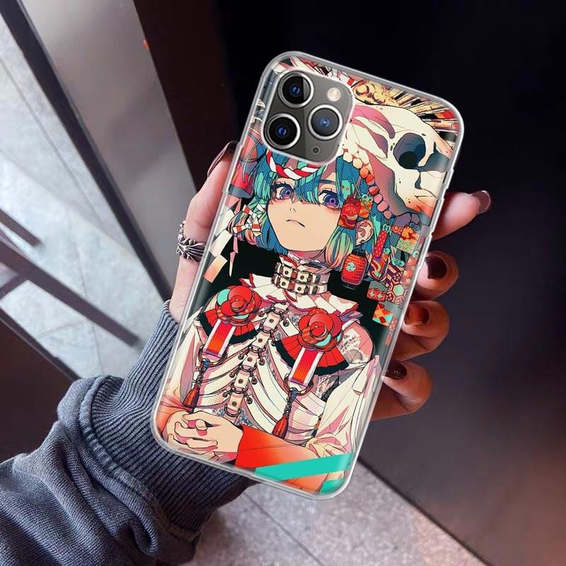 Japanese Style Anime Phone Case For iPhone 17 Air 11 13 Mini 14 15 Plus 16 12 Pro Max 16E SE 7 8 Pattern Soft TPU Back Cover  17