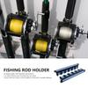 Wall Mounted Fishing Rod Rack Chemical Resistant Vertical 6 Fishing Rod Holder with 4 Screws