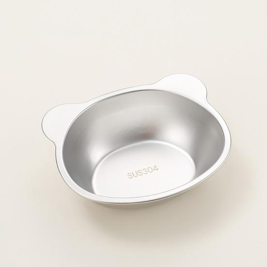 Elevated Pet Bowl Stainless Steel Raised Cat Bowl Tilted Pet Bowl with Removable Stand Cute Ears for Cats Dogs Neck