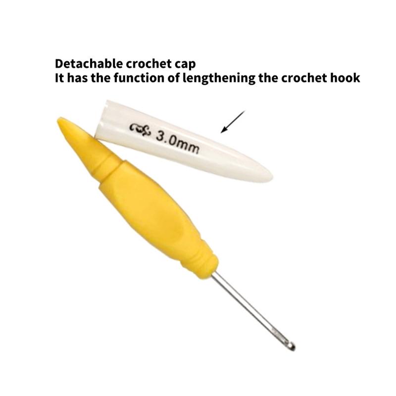 8Pcs Beginner Crochet Hook Ergonomic Crochet Hook Ergonomic Handle Crochet Hook Needle for Crocheting Craft 2.5mm-6mm