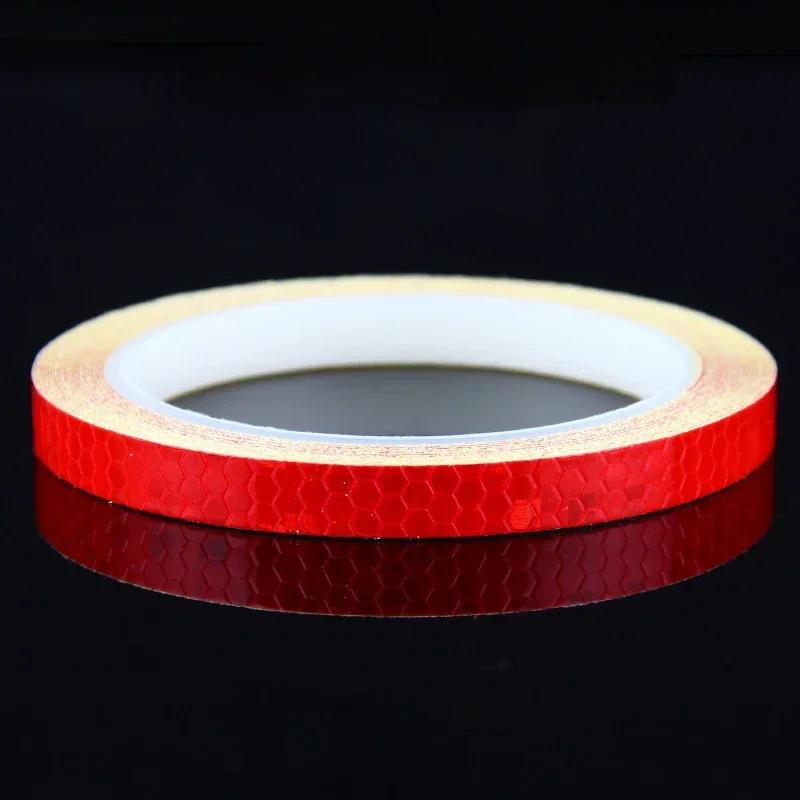 1Cm*8M Bike Stickers Reflective Tape Cycling Fluorescent Reflect Strip Adhesive Tape For Bicycle Warning Safety Bike Accessories