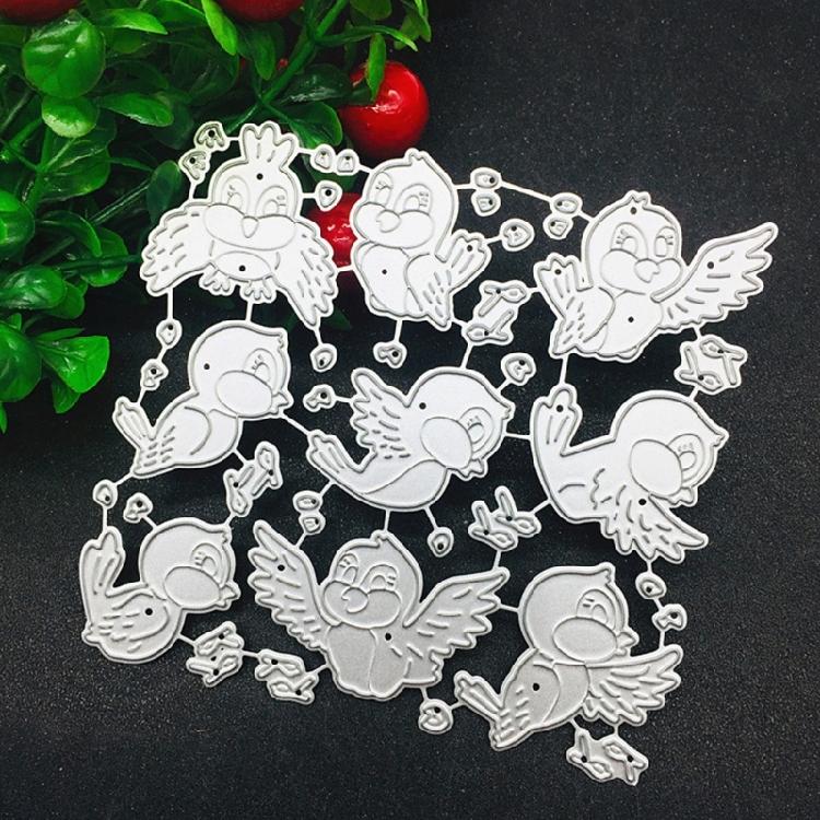 Fustelle Chic Little Bird Animale Uccello Metallo Taglio Fustellato Fai da Te Goffratura Decorazione Biglietti