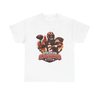 Shedeur Sanders Football Player T-Shirt | Quarterback Jersey Design
