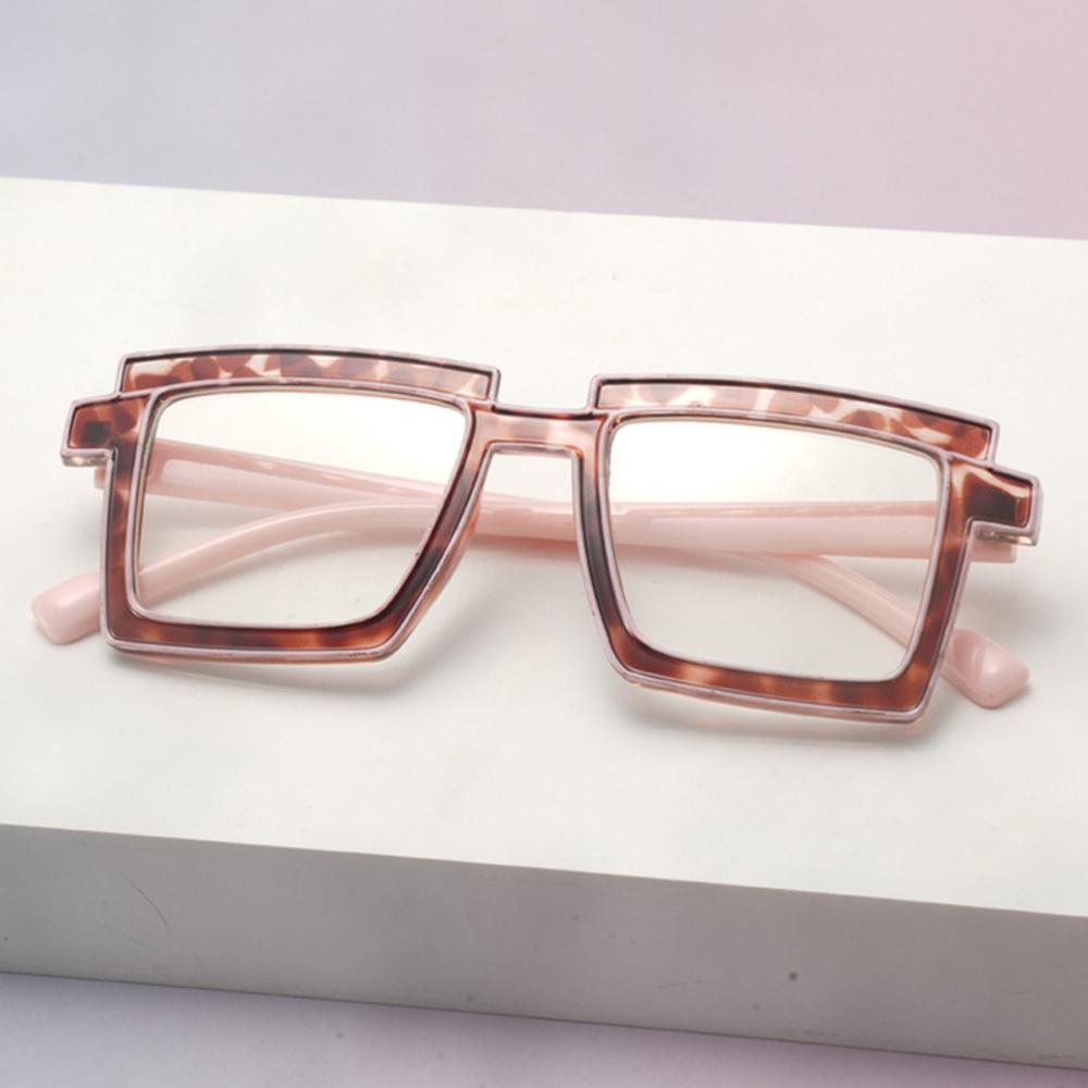 

Vintage Thick Frame Sunglasses Women Chain Temple UV400 Sun Glasses for Outdoor Streetwear Fashion KJ059