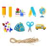 School Season School Kindergarten Classroom Party Decoration Pencil Ruler Drawing Board Hemp Rope Tag Customization