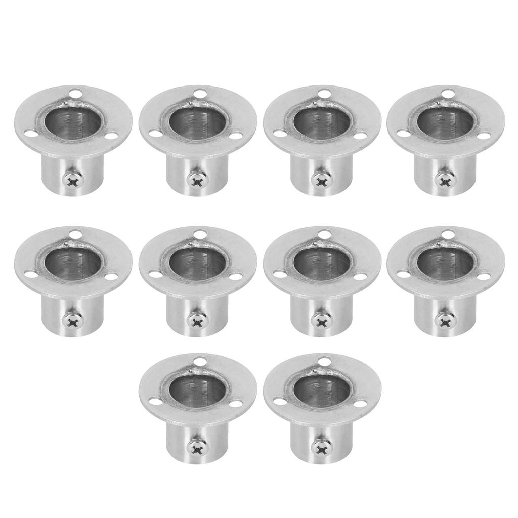 10 Σετ Βάση Στήριξης με Φλάντζα Παχύ Ανοξείδωτο Σωλήνας Ράβδου Ντουλάπας Βραχίονας Εξαρτήματα