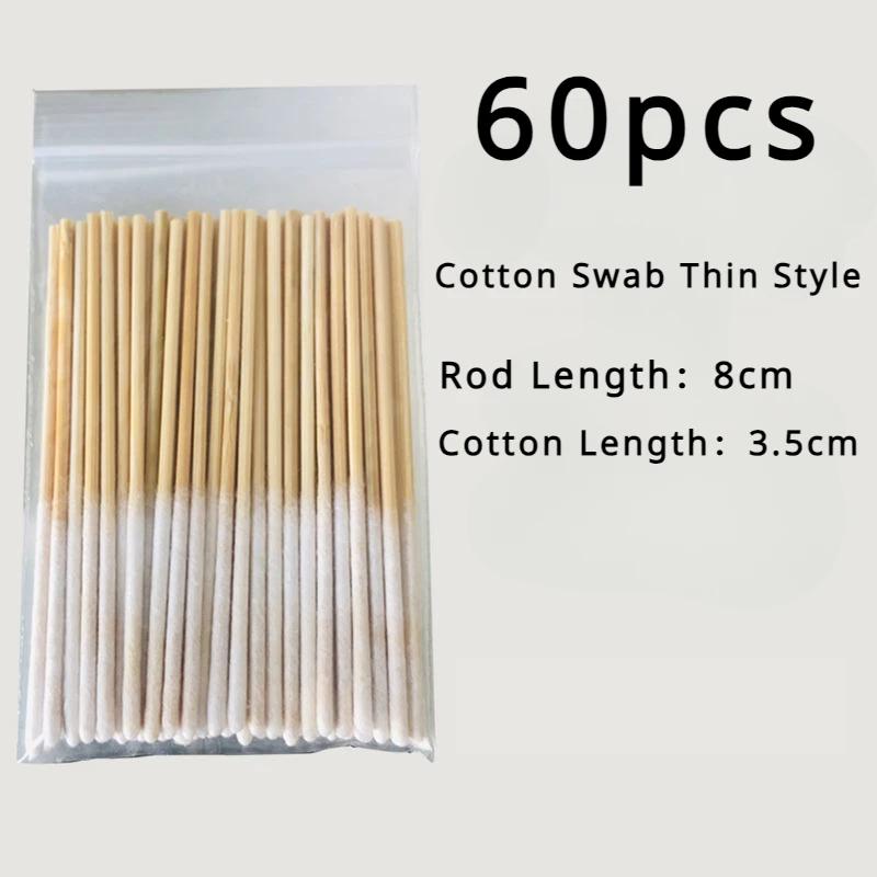 60/100/200/300Pcs Nails Wood Swab Clean Sticks Bud Tip Wooden Cotton Head Manicure Detail Corrector Nail Polish Remover Art Tool