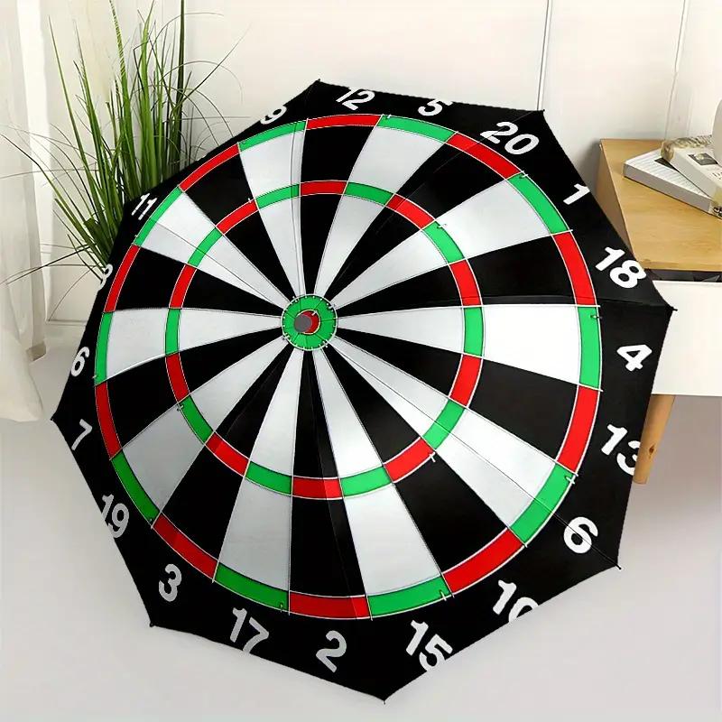 Opening/Docking Dart Umbrella - 8-Rib Heavy-Duty Folding Dart with Compact Portable Design,Deployment for darts&Outdoor,Un