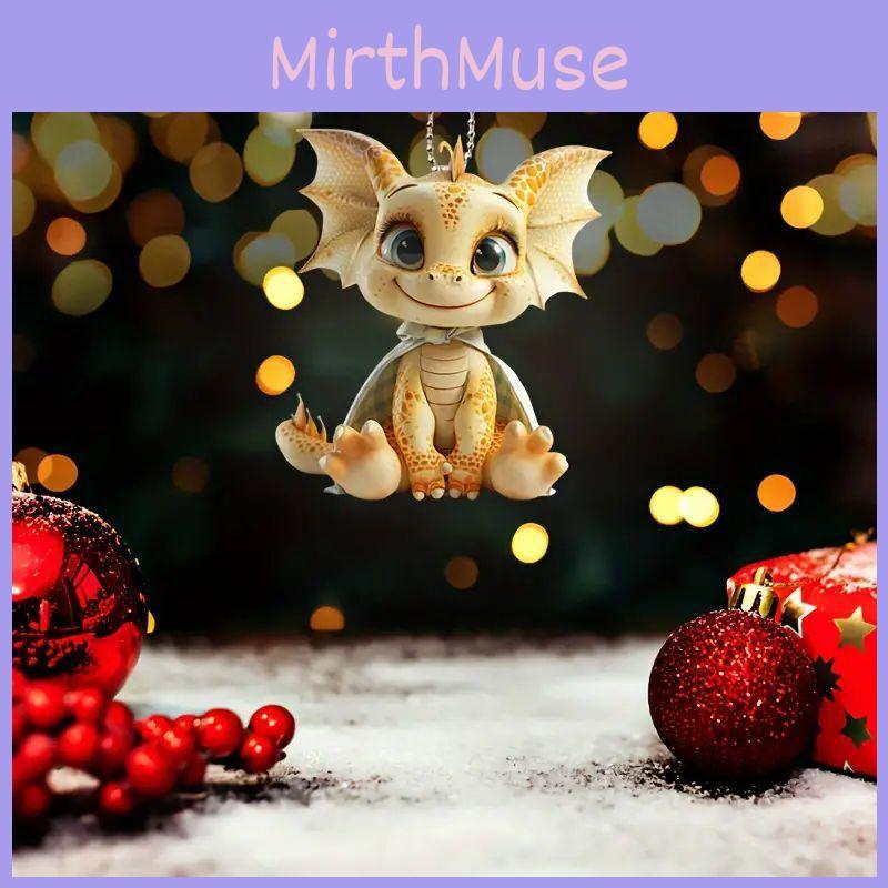 Charmante Blau-Weiße Drachen Acryl Auto Hängedekoration Für Zuhause Und Weihnachtsbaum