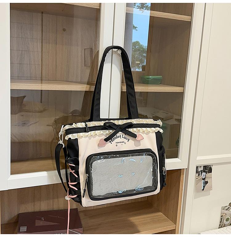 College Schoolbag Female Junior High School Student Cute Sweet Contrasting Color Large Capacity Backpack Student Backpack Trendy Fashion