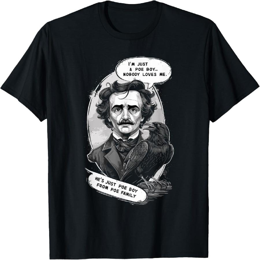 Unisex T-shirt Edgar Allan Poe Fan Classic Literature literary figure T-Shirt