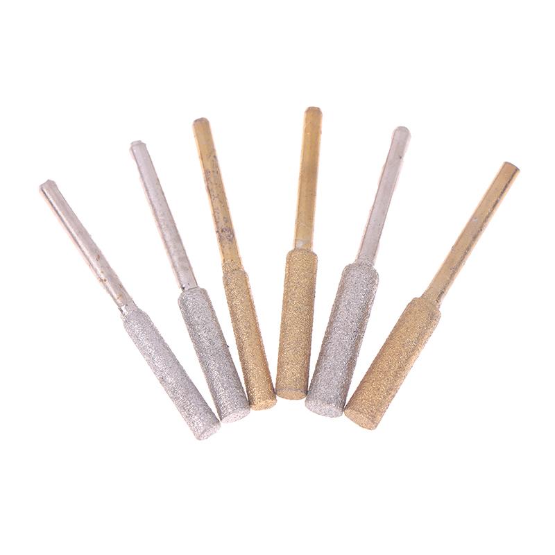 8Pcs Chainsaw Bits Titanium Plated Diamond Sharpener High Hardness Electric Chainsaw File 4/4.8/5.5Mm Chainsaw Sharpener Stone