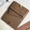 Luxury Genuine Leather Women Wallets Long Cowhide Purse High Capacity Gold-tone Hasp Clutch Bag Brand Design Ladies Billfold