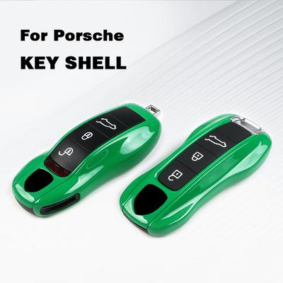 Car Remote Key Fob Shell Cover Python Green For Porsche Panamera Cayenne Taycan 711 918 Macan Boxster Cayman Key Case