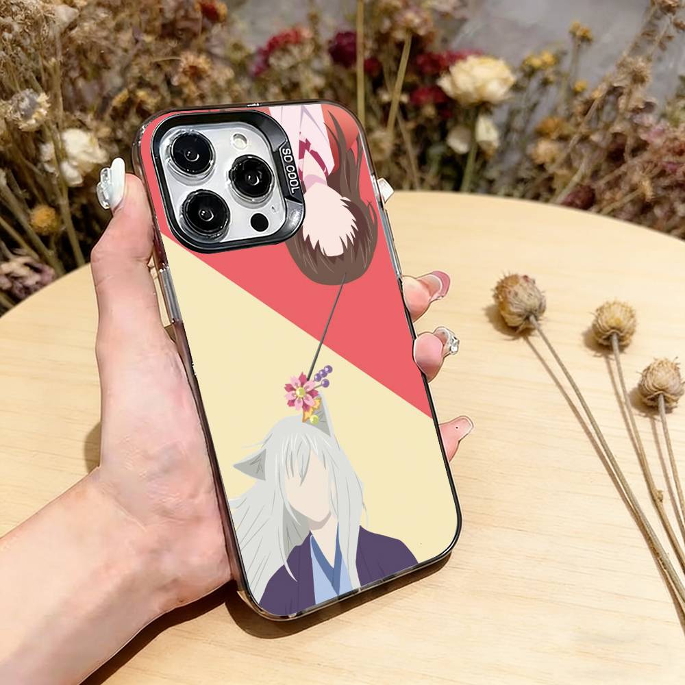 Kamisama Kiss Tomoe X Namami Phone Case For iPhone 17,16,15,14,13,12,11 Plus,Pro Max,XS,Colored Silver Plated Inside Cover