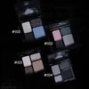 4 Farben Punk Smokey Cool Toned Lidschatten-Palette Perlglanz Matt Anhaltender Lidschatten Schwarz Grau Party Augenpigmente Make-up