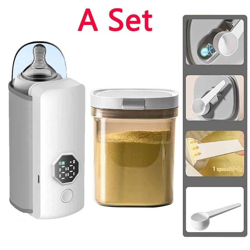Wireless Portable Milk Bottle Warmer 37-55° Adjust Temperature Baby Warmer Bottle USB Rechargeable LED Display Milk Warmer