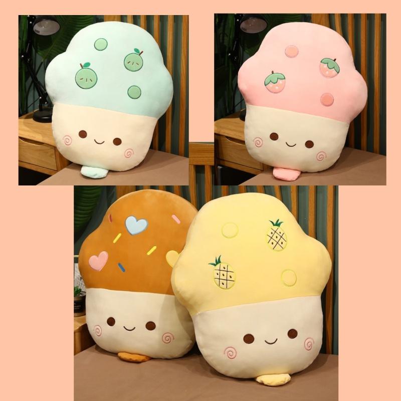 Cute Ice Cream Throw Pillow Plush Doll Soft And Colorful Design Perfect For All Ages