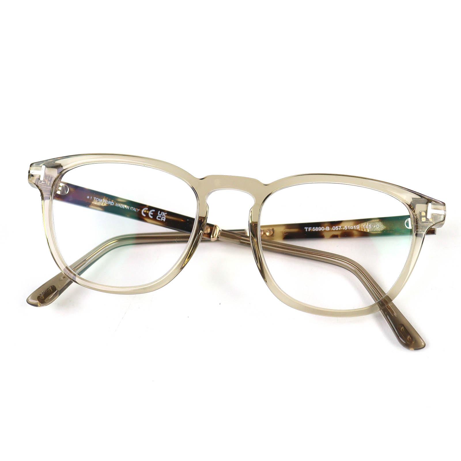 

Отличные очки TOM FORD Черепаховый узор Веллингтон Clearbrown мужские TF5890-B Б/у