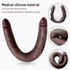 19.09" Realistic Double-Head Liquid Silicone Dildo, Flexible Adult Sex Toy, Clitoral & G-Spot Stimulator, Unisex Erotic Gift