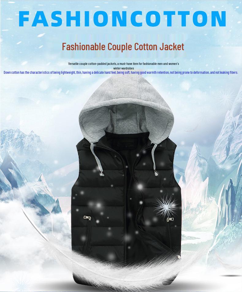 Herbst Winter Herren und Damen LOUG Bedruckte Baumwollweste