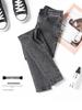 Korean Style High-Waisted Elastic Denim Skinny Pants for Women - Slim-Fitting Nine-Point Pencil Design