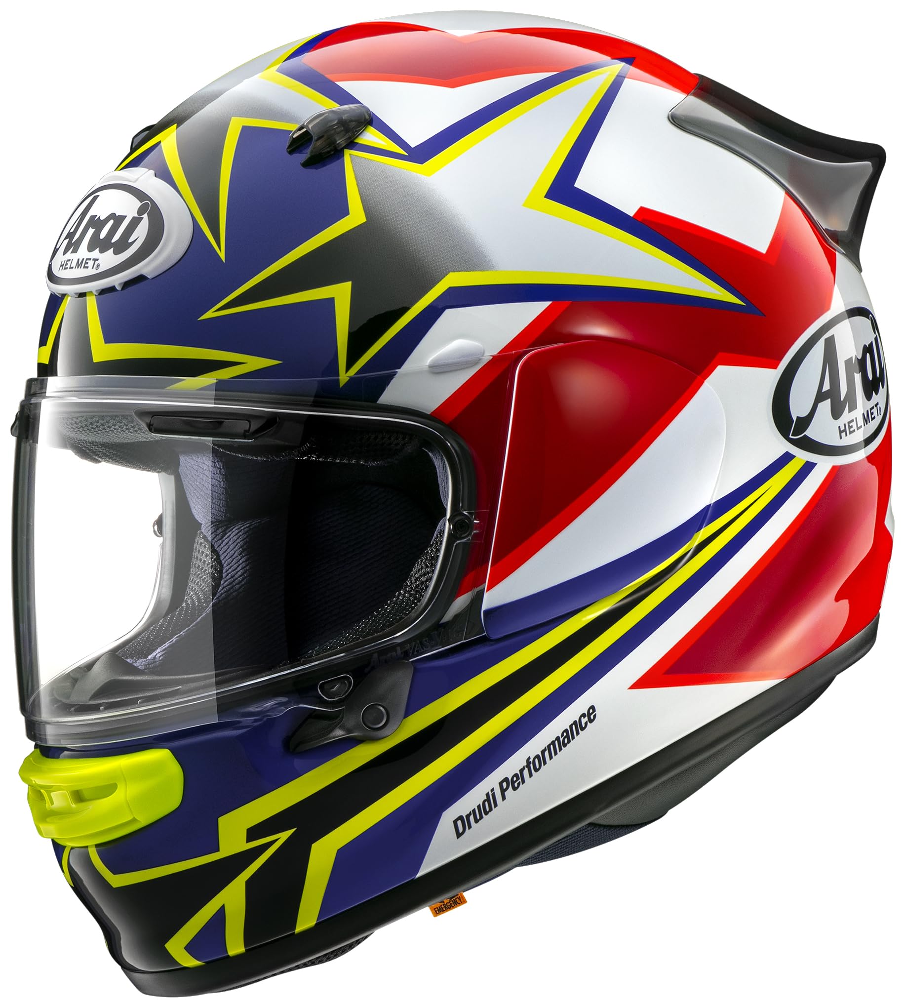 

Arai ASTRO GX STAR&STRIPE Full Face Motorcycle Helmet, Yellow, 61-62cm