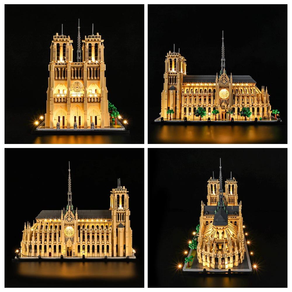 Kyglaring LED Light Kit Suitable for Lego Notre Dame De Paris 21061 Building Blocks Decorative Lamp Not Include Lego Building