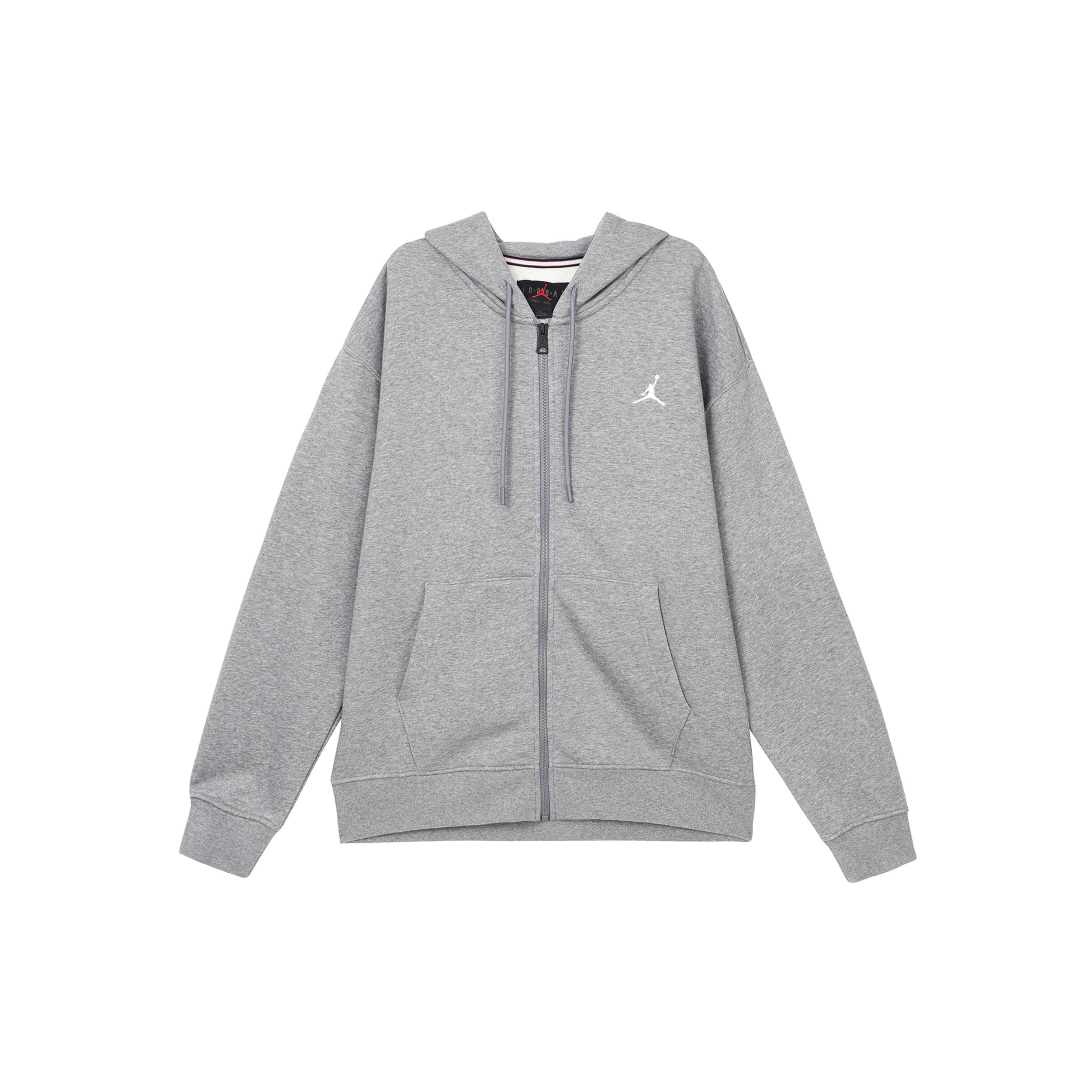 Air Jordan Fleece Full Zip Hoodie Grey Men s FJ7772-091 XL
