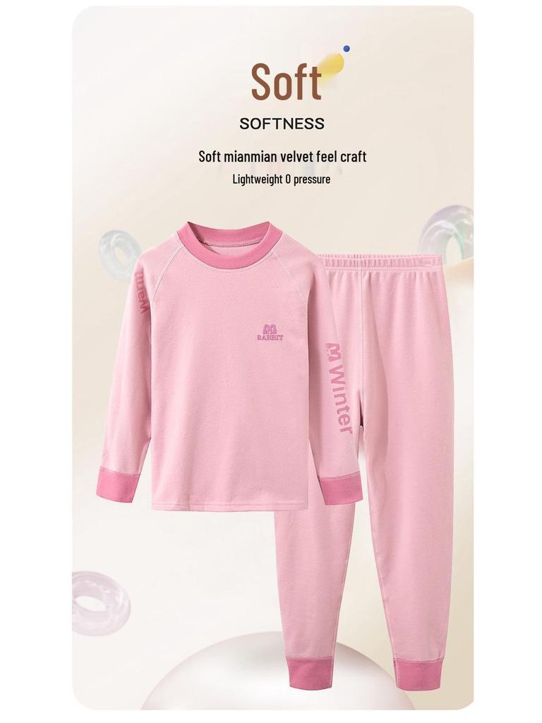 Children's Warm Velvet Underwear Set for Boys & Girls - Autumn/Winter Collection