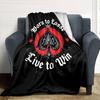 1pc Born To Lose Live To Win Soft Flannel All Season Throw for Home, Office, Outdoor UseDurable Comfort Soft Warm Throw for Home