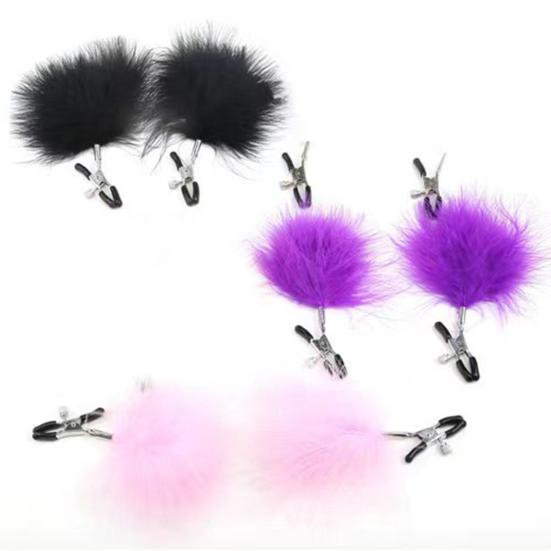 1 par voksen sexleketøy Utsøkt flørt metall bryster klips med fjær for kone