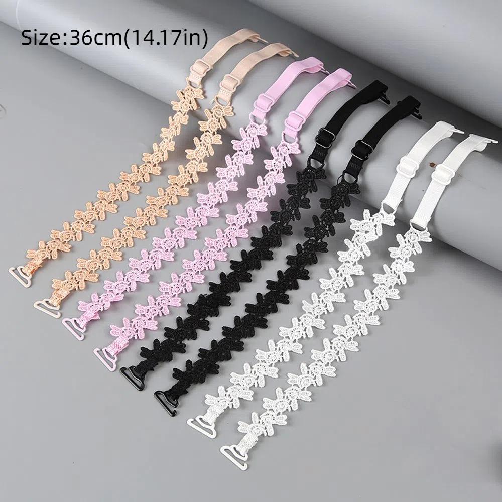 Non-Slip Embroidered for Wedding Summer Transparent Shoulder Strap Invisible Bra Strap Intimates Accessories Bra Accessories