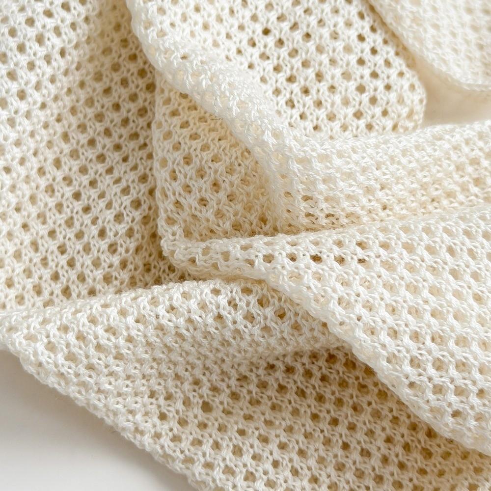 Solid Color Mesh Shawl 190×60cm Air-Conditioning Shawl  Spring Summer for Women