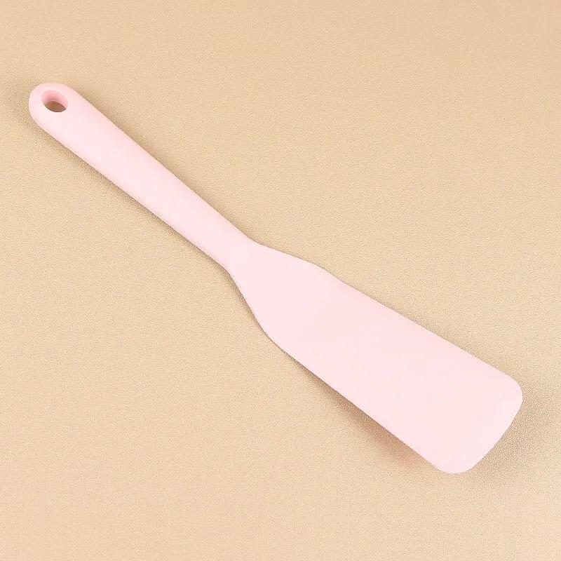 

1PC Silicone Spatula Egg Omelette Crepe Brownie Thin Rubber Spatula Set for Nonstick Cookware розовый