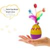 Kitten Self-Play Roly-Poly Easter Egg Cat Toy, Interactive Tumbler with Feather & Bell, Fun Egg-Shaped for Indoor Kittens, Engaging Feather Bell Toys